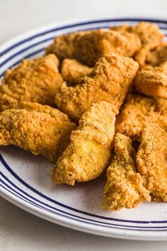 fried chicken pieces on a plate ready to be eaten