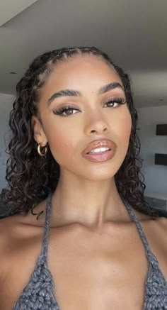 Curly Braided Hairstyles, Smink Inspiration, Hairdos For Curly Hair, Curly Girl Hairstyles, Penteado Cabelo Curto, Hair Stylist Life, Baddie Hairstyles, Aesthetic Hair, Pretty Hairstyles