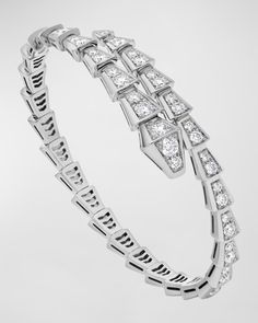 Get free shipping on BVLGARI Serpenti 18K White Gold Thin Serpenti Pave Bracelet at Neiman Marcus. Shop the latest luxury fashions from top designers. Serpenti Viper Bracelet, Power Of Seduction, Bvlgari Bracelet, Bvlgari Jewelry, Bvlgari Serpenti, Pave Bracelet, White Gold Set, The Snake, Diamond Bracelets