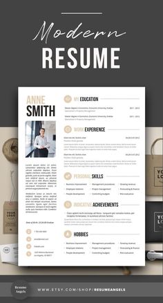 the modern resume template is ready to be used for any job