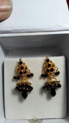 Black beads earrings Black Beads With Earrings Set, Black Stones Earrings Gold, Black Stone Gold Earrings, Black Beads Buttalu Gold, Black Stone Earrings Gold Indian, Nallapusalu Earrings Gold, Black Beads Earrings Gold, Nallapusalu Earrings, Black Bead Earrings Gold