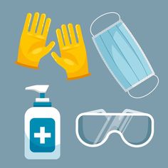 Paquete de equipo de protección contra v... | Free Vector #Freepik #freevector Natural Hand Sanitizer, Science Background, Awareness Poster, Bar Workout, Diy Sprays, Aloe Gel, Infection Control, Soap Packaging