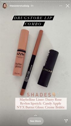 Natural Lip Combo, Maybelline Lip, Makeup For Black Skin, Lip Makeup Tutorial, Makeup Help, Lip Combo, Eye Makeup Pictures, Pinterest Makeup, Eye Makeup Designs