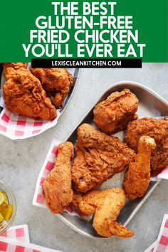 A plate of gluten-free fried chicken! Breading For Chicken, Good Fried Chicken, Fried Chicken Recipe, Chicken Recipe, Fried Chicken, Gluten Free, Chicken