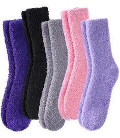 PRICES MAY VARY. Cozy Socks - Our fuzzy socks are made of 85% polyester, 15% spandex. It's very soft and comfortable, smooth seam and high elastic cuff design, soft touch and comfortable feel. Warm Socks - These women fluffy socks are in US standard size shoe sizes: 6-10. These elastic socks will not compress your legs giving you the best, comfortable wear experience for everyday activities and even during sleep. Soft Socks - These socks feel great on the skin and are the ultimate in comfort. wi Sleeping Socks, Fluffy Socks, Warm Home, Comfortable Slippers, Winter Slippers, Soft Sock, Fuzzy Socks, Warm Slippers, Cozy Socks