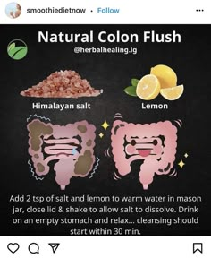 Colon Flush, Colon Cleanse Recipe, Cleaning Your Colon, Toxic Waste, Sick Remedies, Colon Health, Makanan Diet, Home Health Remedies, Herbs For Health