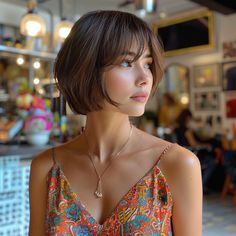 50 Amazing Short Bob Haircuts with Bangs Thick Hair Bob With Bangs, Short Bob Haircuts With Bangs, Bob With Fringe Bangs, Soft Bob, Bob Pendek, Bob Haircuts With Bangs, Short Bobs With Bangs, Feathered Bangs, Bob Haircut With Bangs