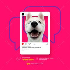 an image of a dog with its mouth open and tongue out, on a pink background