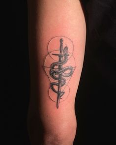 Snake sword tattoo minimal Favorite Tattoos, Tattoo Minimal, Snake Tattoo, Tattoos