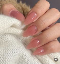 Pink Gel Nails, Nude Nail Designs, Simple Gel Nails, Casual Nails, Soft Nails, Jelly Nails, Pink Acrylic Nails, Neutral Nails, Minimalist Nails