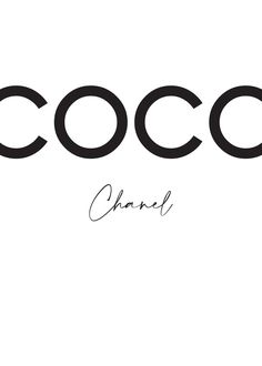 the coco chanel logo is black and white