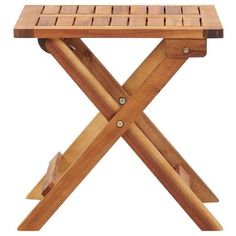 a wooden stool with two legs and a seat on the bottom is made out of wood