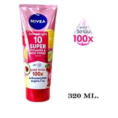 NIVEA Extra Bright 10 Super Vitamin & Skin Foods Serum SPF15 PA Whitening 320 ml Description: Condition : Brand new & Never used Brand : Nivea Product Size : 320 ml. Genuine from Thailand Quantity:  1 Pc Shipping : 7-10 Days By Airmail with Tracking number  How to use:  Regularly caressing the whole body Can be used as often as needed Product details: Super vitamin body serum Packed with 100 times the concentration of super-vitamins from more than 10 types of vitamins and skin foods, with SPF 15 Skin Foods, Whitening Cream For Face, Body Serum, Skin Food, Spf 15, Whole Body, Face Cream, Vitamin C, Tracking Number