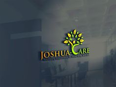 the joshua care logo is displayed on a glass wall