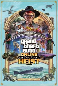 the poster for grand gtp's online game, the campero heist