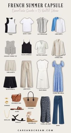 30+ Business Casual Capsule Wardrobe Essentials + Outfit Ideas Old Money Aesthetic Casual Outfit, 15 Outfits Ideas, Capsule Wardrobe 2024 Spring, Summer Capsule Wardrobe 2024, Classic Summer Capsule Wardrobe, Capsule Wardrobe 2024, Classic Clothing Style, Summer Work Capsule Wardrobe, Old Money Wardrobe Essentials