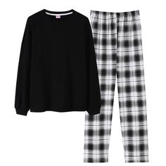 PRICES MAY VARY. Size: S=US(2-4), M=US(6-8), L=US(10-12), XL=US(14). For more information on sizing, check our detailed description. 2 piece pjs set warm loungewear, Stripe Print Long Sleeve Shirt and Pants Pajama Set Cotton Sleepwear Matching Lounge Set Material: The cozy pajamas for women soft is made of high quality 100% Cotton, soft and comfortable, light and breathable, which can provide you with cozy wearng experience. Machine washable or hand wash, in cold water, do not bleach Features: L Cool Pjs For Women, Cute Pjs Winter, Edgy Pajamas, Alternative Pajamas, Pajama Fits For School, Pjamamas Outfit, Modest Pajamas, Cute Pjs Outfits, Cute Christmas Pjs