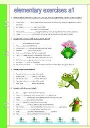 an activity sheet for elementary students to learn how to use the froggy character's language