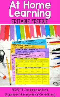 the back to school checklist for kids with text at home learning editable peepie