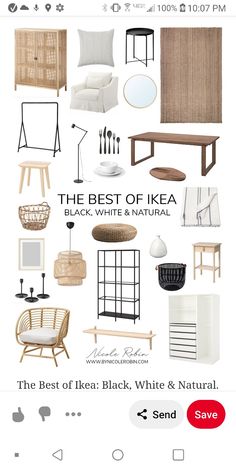 the best of ikea black, white and natural is on sale for $ 3 99