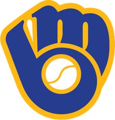 the blue and yellow baseball team logo