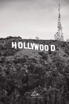 the hollywood sign on top of a hill