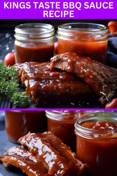 bbq sauce recipe with ribs in jars