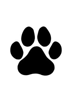 an animal's paw print on a white background