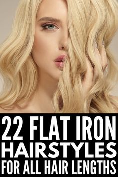 Love Your Hair: 22 Flat Iron Hairstyles for All Hair Lengths Easy Flat Iron Hairstyles, Hair Straightener Waves, Dyson Air Wrap, Hair Stules, Curled Hairstyles For Medium Hair, Air Wrap