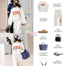 Gentle Monster, Denim Bag, Square Bag, Style Icons, Lab Coat, Sweatpants, Crew Neck, Fashion Outfits, Wardrobe