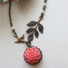 love. Soft Coral, Flying Bird, Dahlia Flower, Coral Jewelry, Coral Necklace, Soft Corals, Ivory Pearl