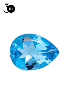 Swiss Blue Topaz 16x12mm pear shape minimum 7.50ct. The gemstone was mined in Brazil and cut in India. Swiss Blue Topaz, Pear Shape, Pear Shaped, Blue Topaz, Topaz, Pear, Brazil, India, Gemstones