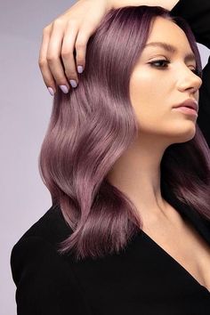 Purple Mauve Hair, Maybe Hair Color, Chocolate Lilac Hair Color, Chocolate Lavender Hair, Trendy Hair Dye Ideas, Chocolate Lilac Hair, Trend Hair Color, Chocolate Mauve Hair, Lavender Hair Dye