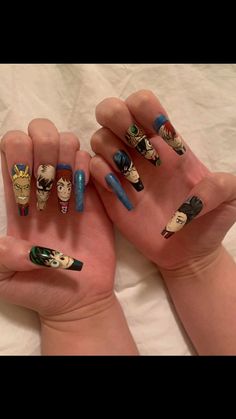 My Hero Academia Nails, Cute Simple Nails, Anime Outfits, Simple Nails