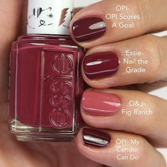 Laurie on Instagram: "Swipe ⬅️ to see all my comparisons for {Nail the Grade}. I have a review of the entire @essie Study Tips Collection on my YouTube channel. Polishes are available now @target. It’s an exclusive limited edition collection. #gopolishedcomps #nailthegrade #essienailthegrade . . #nails #essieorchestratedstyle #essietargetexclusive #targetbeauty #fall2022 #fallnails #nailreels #fallstyle #target #targetstyle #fallpolish #opi #essie #rednails #redpolish #red #essiestudytips #ess Fall Nails Opi, Opi Nail Polish Colors, Essie Nail Colors, Opi Nail Colors, Orange Nail Polish, Pretty Nail Colors, Red Nail Polish