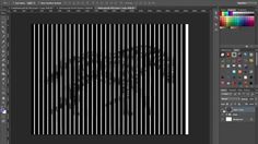 an image of a black and white striped pattern in photoshopped to look like it is