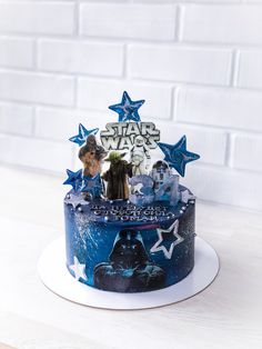 a star wars themed cake on a table