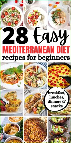 28 easy mediterraneann diet recipes for beginners to make and eat in less than 30 minutes