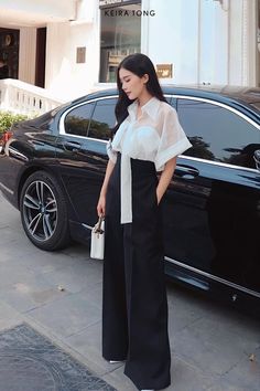 Formal Ootd Classy, Silent Luxury Outfits, Elegant Korean Outfit, Classy Korean Outfits, Korean Classy Outfits, Korean Work Outfit, Korean Dress Elegant, Royal Outfits Classy, Japan Outfit Ideas