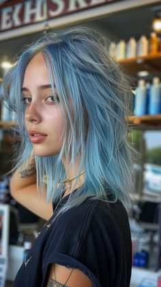 25 Platinum Blonde Hair Color Ideas That Define Effortless Chic Platinum Blonde And Blue Hair, Blue Hair With Blonde Highlights, Blonde With Blue Undertones, Blonde Hair With Blue Streaks, Platinum Blue Hair, Blonde Hair With Blue Highlights, Pale Blue Hair, Hair Color At Home