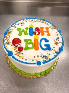 a birthday cake with the words big on it