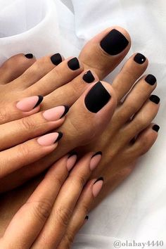 Black Toe Nails, Toe Nail Designs, Bridal Nails, Square Nails, Black Nails, Wedding Nails