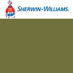 the sherwin - williams logo on a green background