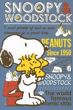 snoopy and woodstock peanuts since 1950 the world famous comic strip