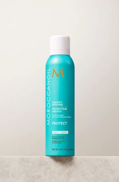 Moroccan Oil Perfect Defense Heat Protectant 6 OZ. A no-hold spray that works with all hair types and styling tools to protect from heat up to 450°F/230°C. For use on damp or dry hair. DETAILS Moroccanoil Perfect Defense is a weightless, dry aerosol, heat protective spray. This nourishing, argan oil and vitamin-fueled formula re-hydrates the hair while protecting against the damaging effects of heat styling up to 450°F/230°C. Winner, 2018 Glamour Beauty Awards, The Best Pro Leave-In, Glamour, 20 Moroccanoil Heat Protectant, Moroccan Oil Heat Protectant, Moroccan Oil Leave In Conditioner, Heat Protectant Spray, Argan Oil Of Morocco Shampoo, Heat Protectant Hair, Heat Protectant, Moroccan Argan Oil, Glamour Beauty