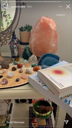 Crystal Room Decor, Crystal Room, Crystal Vibes, Crystal Aesthetic, Spiritual Crystals, Pretty Rocks, Room Inspiration Bedroom, Good Energy, Room Aesthetic