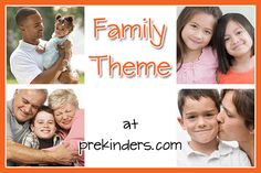 a collage of photos with the words family theme at prekfinderers com