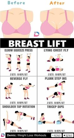 a woman doing exercises for breast lift