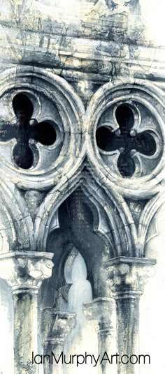 an artistic painting of a gothic architecture