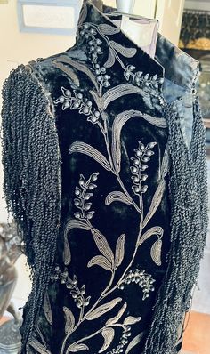 Exceptional Antique Victorian Black Velvet Embroidered Braided Mantle Cape | eBay